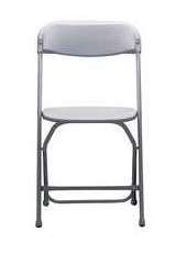 PLASTIC FOLDING CHAIR, DUSTY WHITE-OUTSIDE EVENTS ONLY